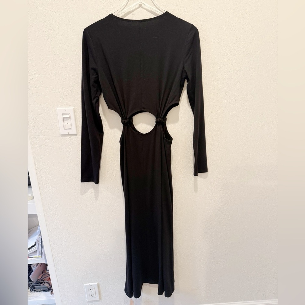 REFORMATION Via Knit Midi Dress NWT‎ Black size Medium - Picture 4 of 8